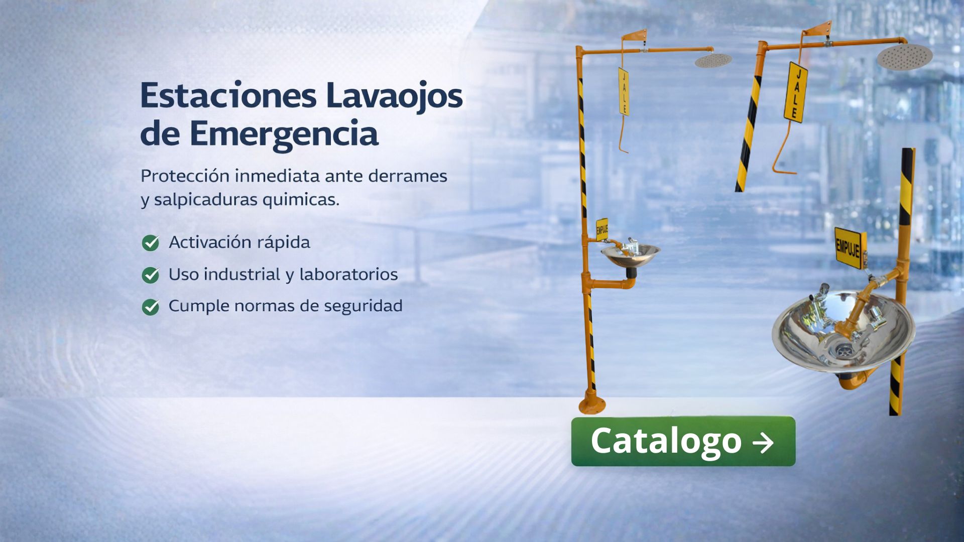 Ducha lavaojos - soluciones de seguridad industrial